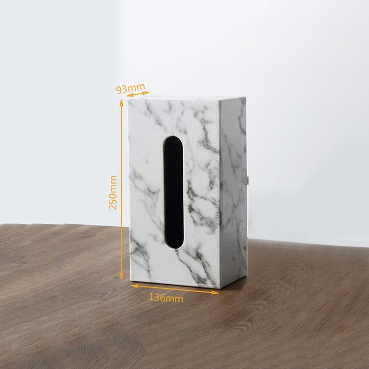 PU Tissue Box Cover Holder Decor Paper Napkin Case for Living Room Bedroom