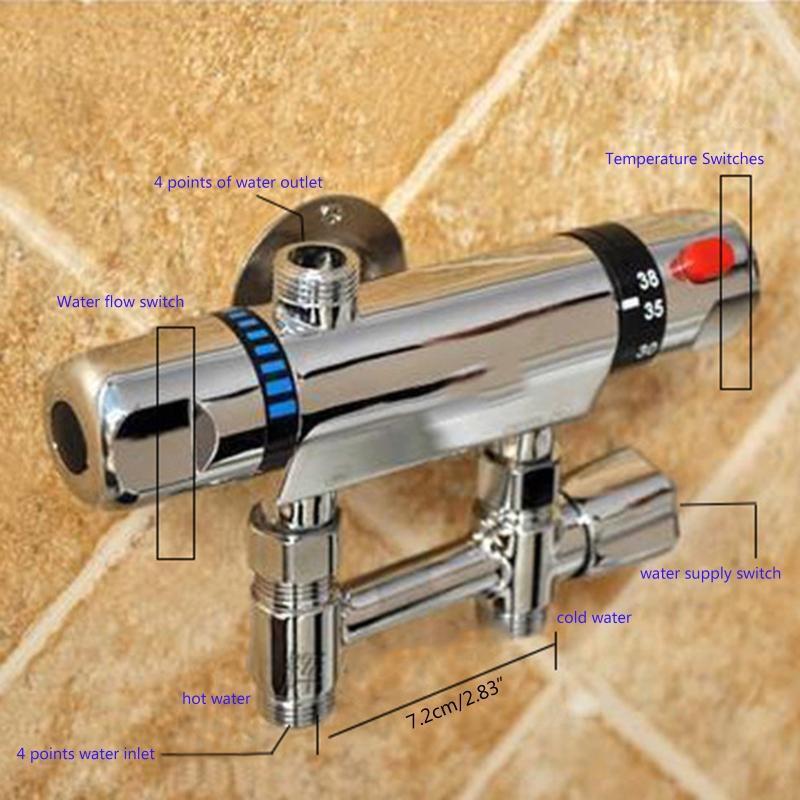 Thermo static Shower Mixer Valve Stainless Steel Easy Installation for Shower