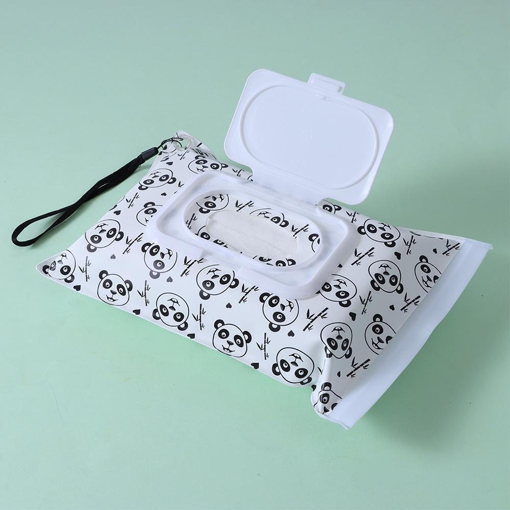 Clamshell Easy-carry Snap-strap Container Clean Wipes Carrying Case Wipe Bag