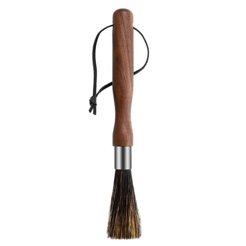 Cleaning Brush for Coffee Grinder Natural Bristles Black Walnut Espresso Brush