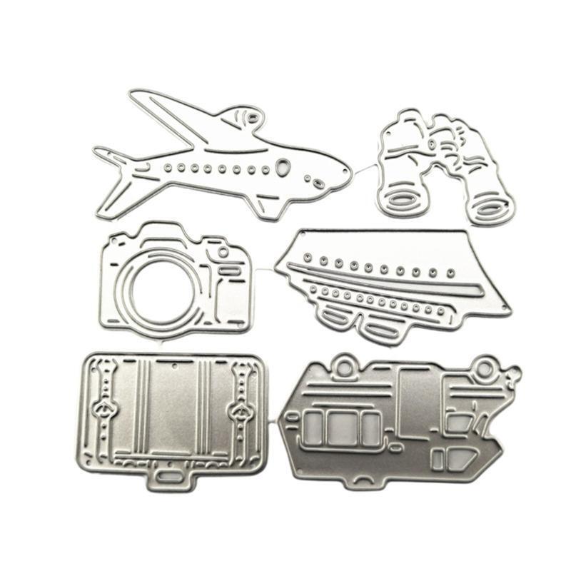 Plane Ship Camera Car Metal Cutting Dies Stencil DIY Scrapbooking Embossing Mold