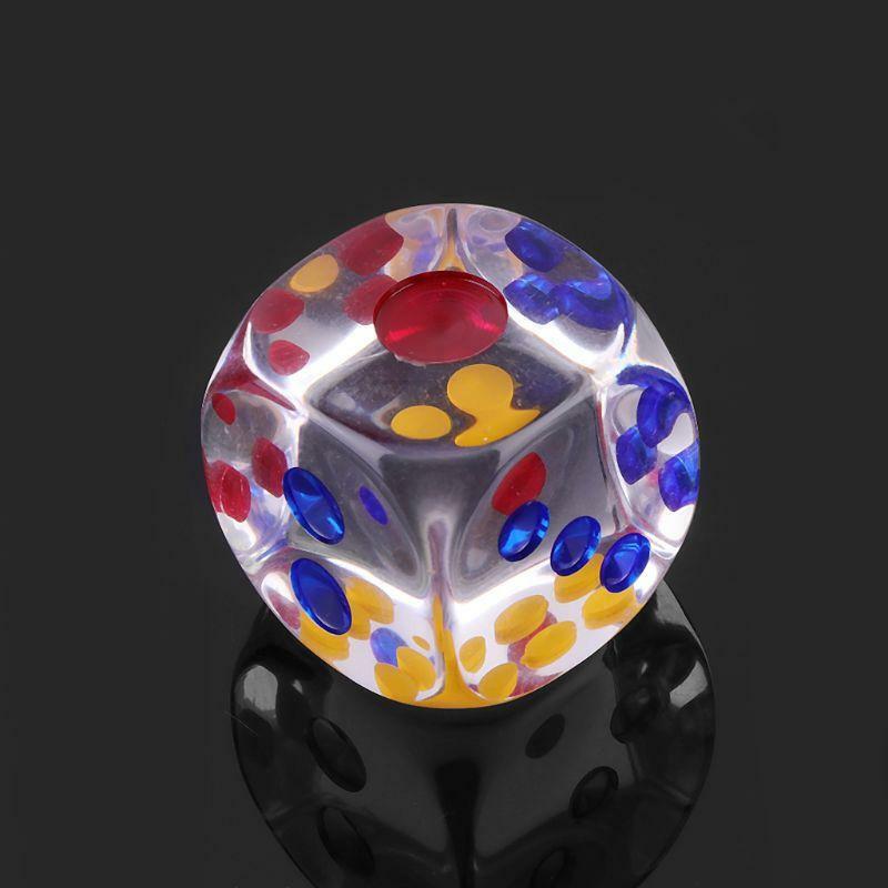 35mm Colorful Transparent Dice 6 Sides D&D Cambling Club Party Dice Board Game