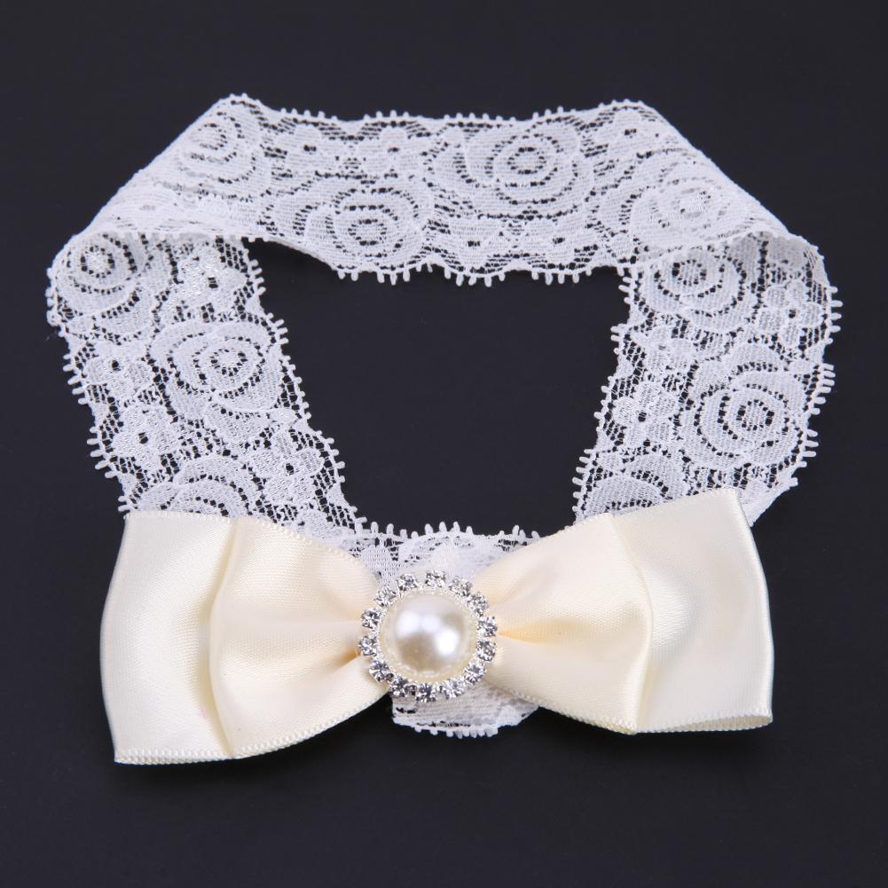 1pc Korean Baby Fashion Girls Photography Bowknot Headband Hair Band(Beige)