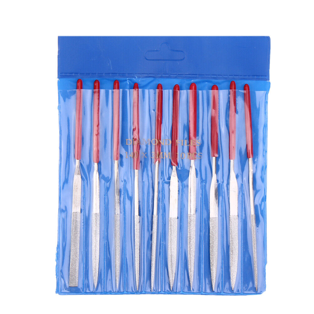 10Pcs Guitar Violin Zither Diamond File Needle Handle Files Instrument DIY
