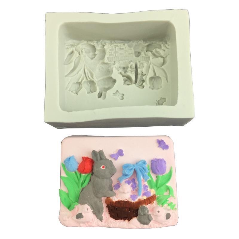 Silicone Mold for Soap Cake Candy Chocolate Making Fondant Mould Forest Theme