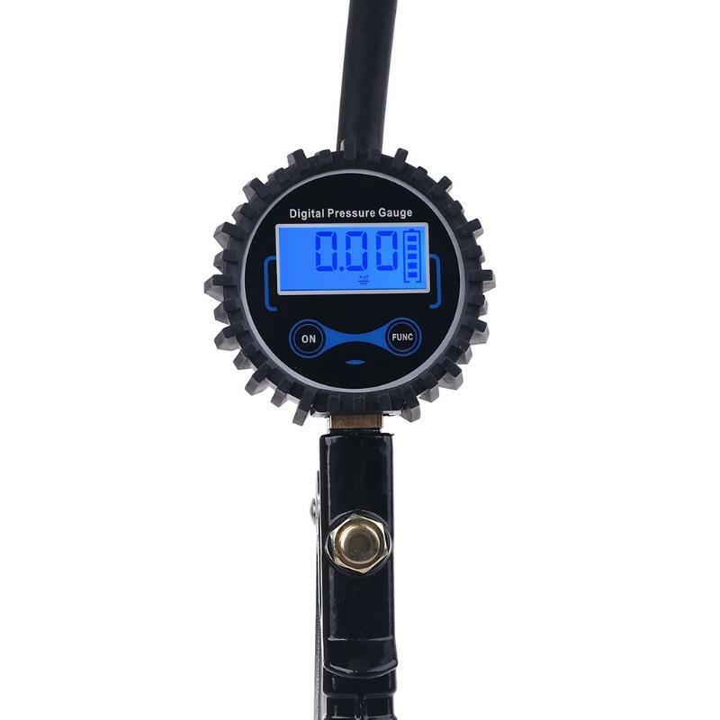 Car Digital Tire Inflator with Pressure Gauge Dual Head Air Chuck 32cm 12" Hose