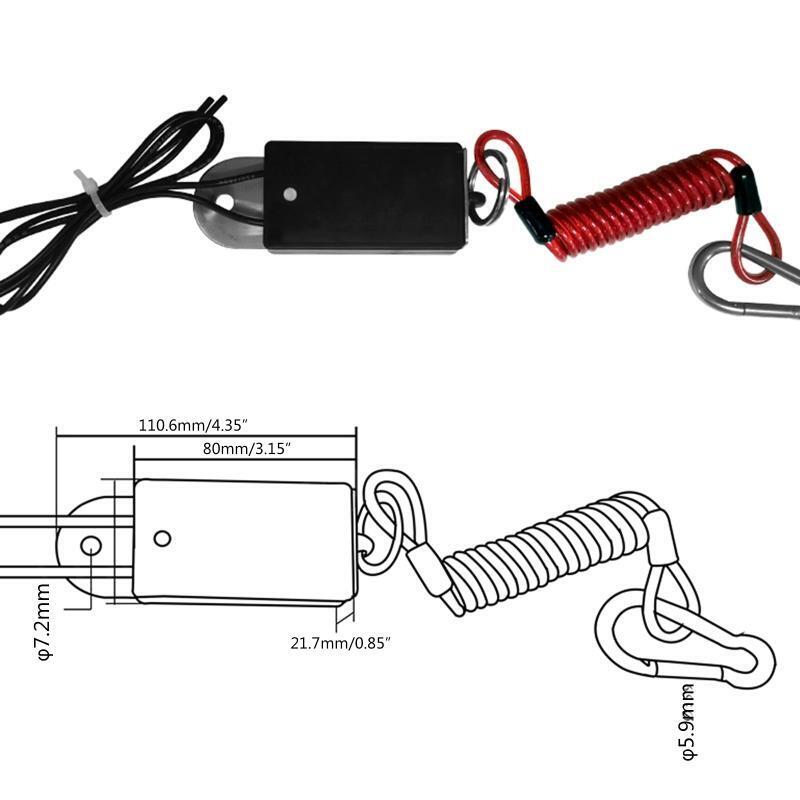 Electromagnetic Switch 4ft Breakaway Coiled Cable with Brake Switch for Trailer