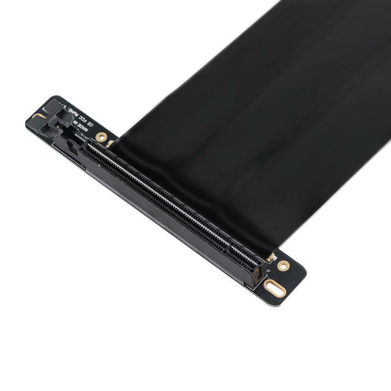 High-performance 90° Graphics Card Extension Cable with antijam PCI-E  4.0 x16