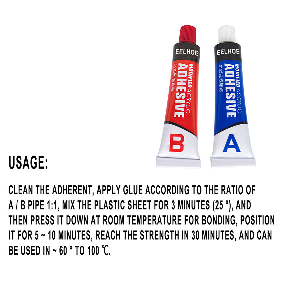 2pcs A + B Metal Repairing Adhesive Super Glue Wood Ceramic Casting Glue