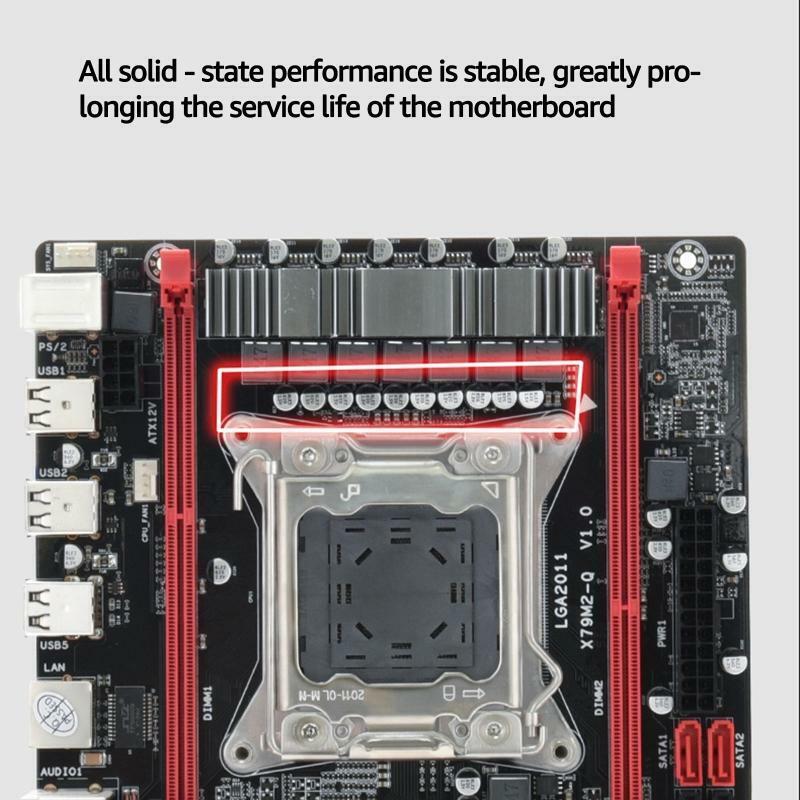 X79M2-Q Motherboard LGA 2011 PCI-E M.2 NVME Interface Support Reg ECC Xeon E5