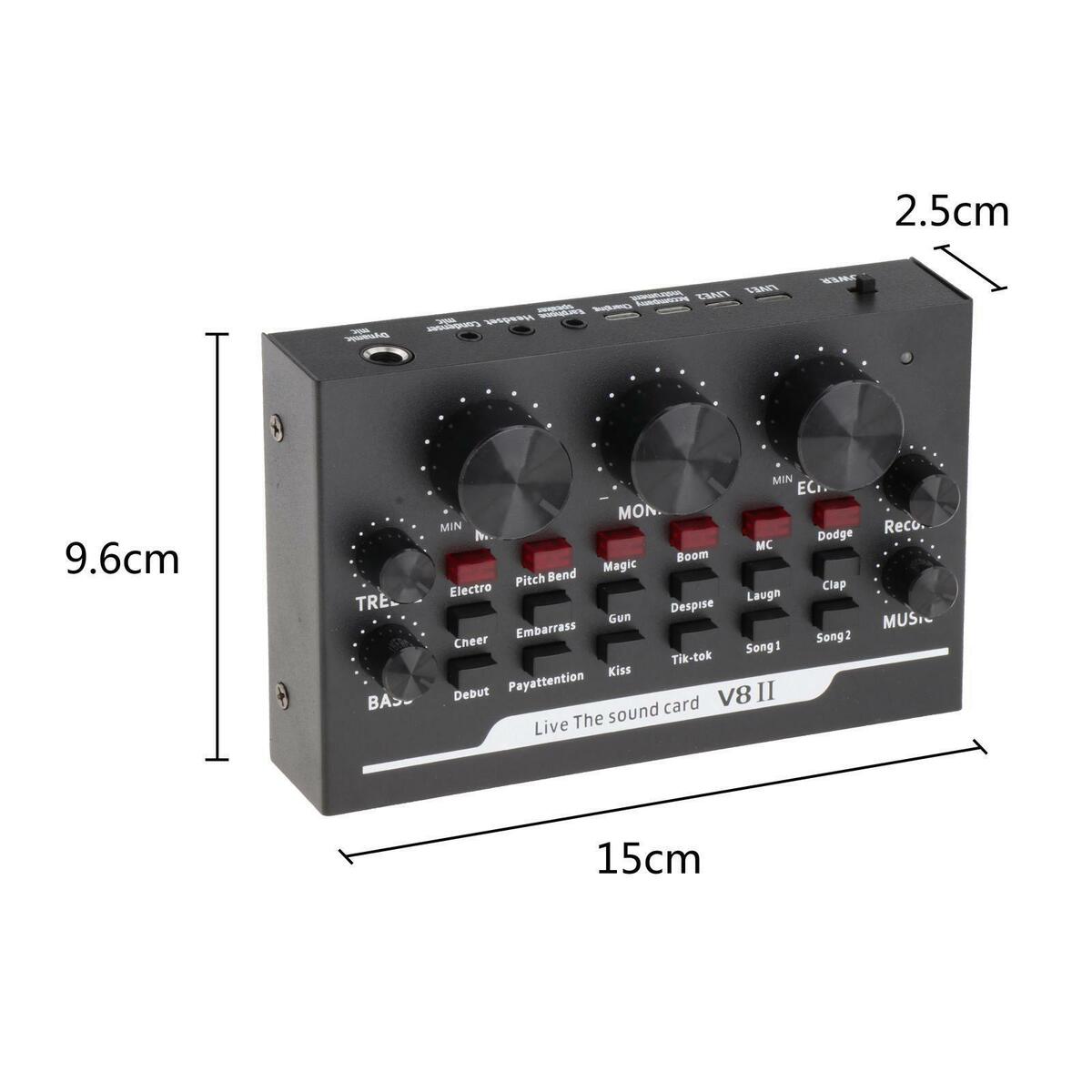 Mini V8II  Card  Mixer for Laptop Headset Phone Computer