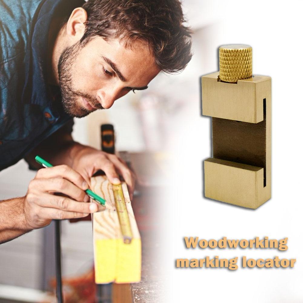 30cm Steel Ruler Woodworking Angle Scriber Brass Locator Positioning Block