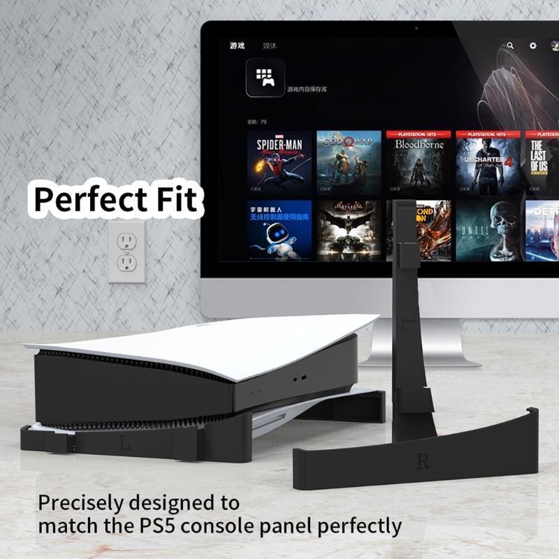 Horizontal Storage Rack for PS5 Host Rack Storage Holder Stand Lay the Stand