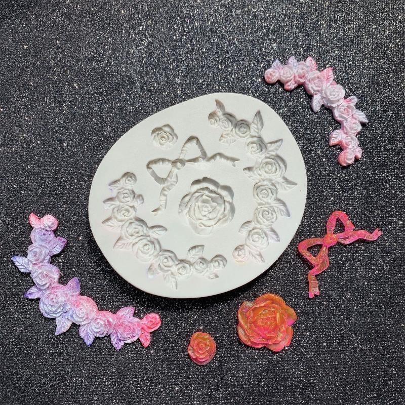 Rose Shape Jelly Molds Ice Silicone Mould Cake Decorating Gadgets Fondant Moulds