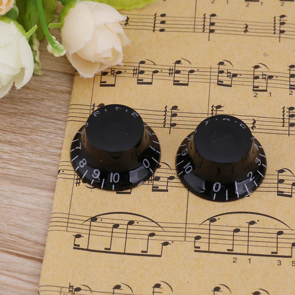 4pcs Transparent Acrylic Electric Guitar Bass Volume Knob Potentiometer Cap
