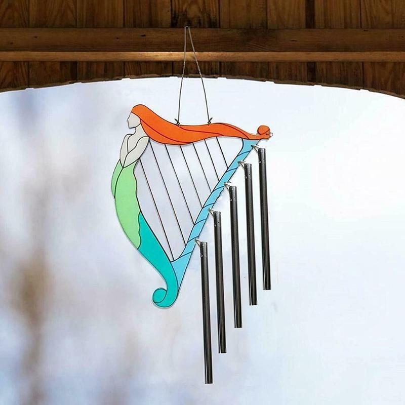 Beauty Girl Harp Multi-Tubes Wind Chimes for Outside Decoration Tuned Elegant