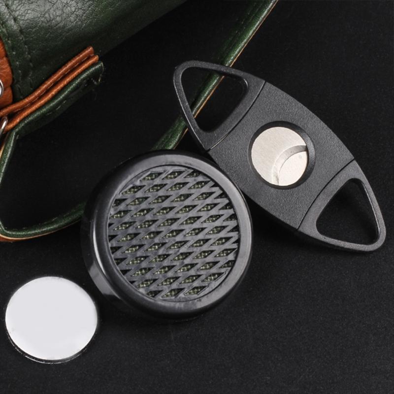 Travel PU Cigar Storage Bag Cover Cigar Holder Case Tube Box with Cigar Cutter