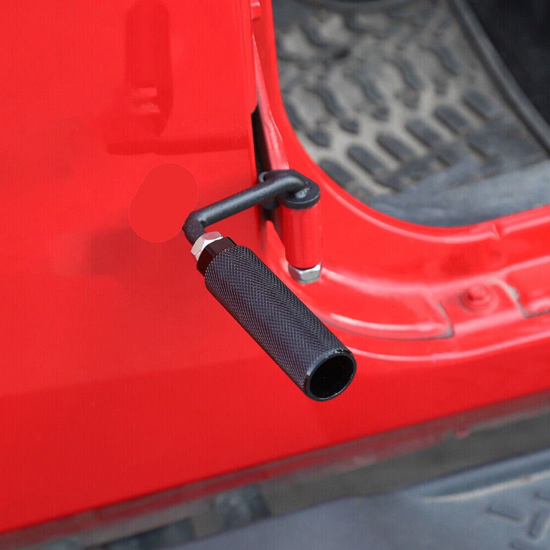 Pair Door Hinge Pedal Foot Pegs Rest fit for 07-2020 Jeep Wrangler JK JKU