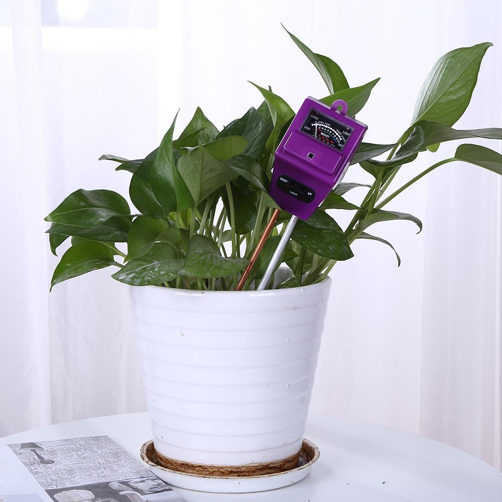 3-in-1 Soil PH Meter Flower Pot Hygrometer Tester Moisture Meter (Purple)