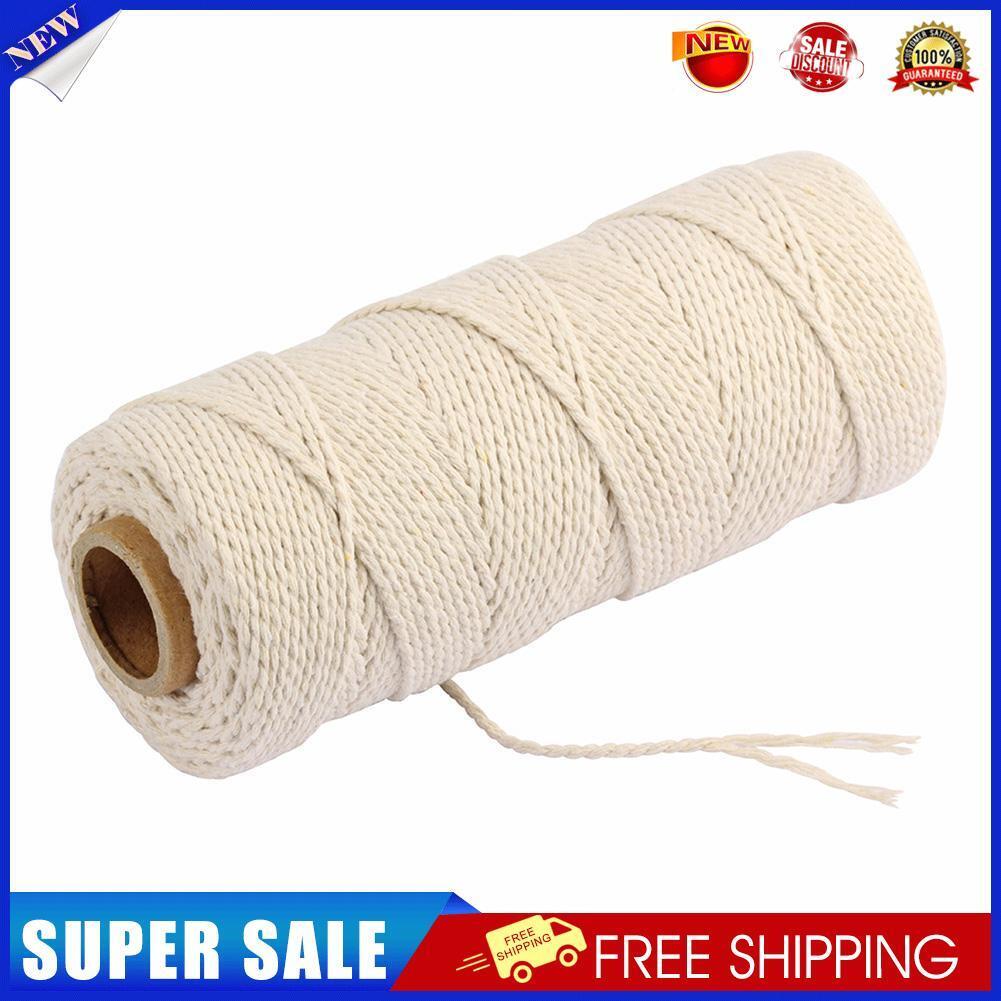 Cotton Rope Beige DIY Twisted Cord Crafts Wedding Home Decor (B2mm X 200m)