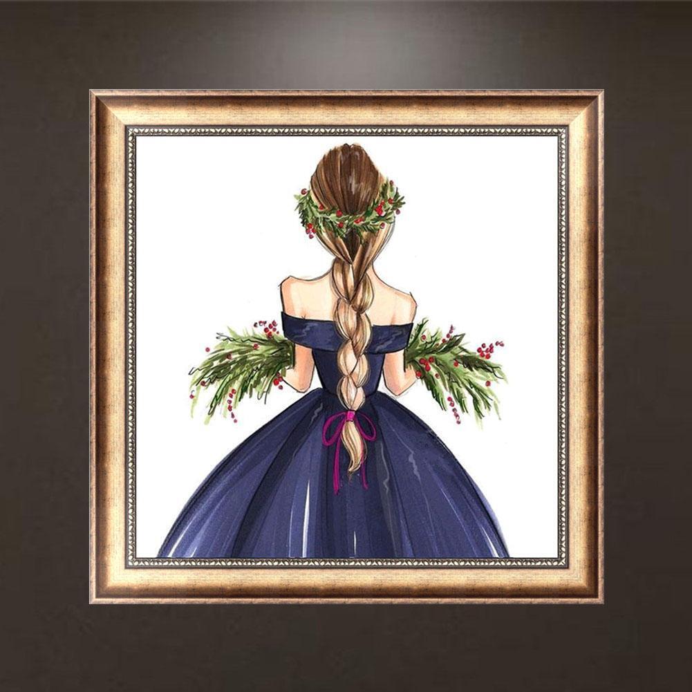 Girl Painting DIY 5D Diamond Embroidery Cross Stitch Kit Home Wall Decor