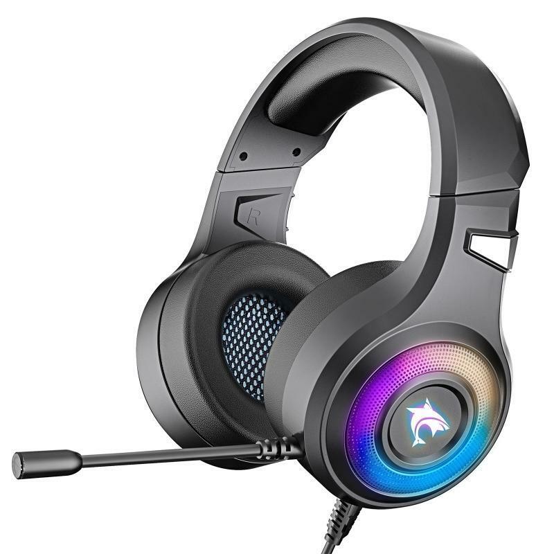 Adjustable Gaming Headset USB RGB Stereo Sound PC Game Headphone Wired Classic