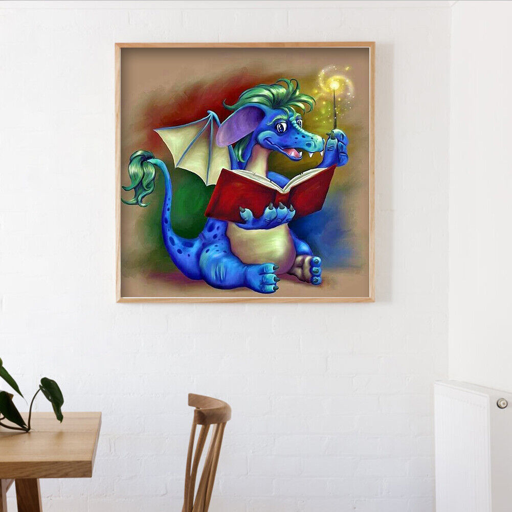 5D Diamond Magical Dragon Full Round Drill Mosaic Art Picture of Rhinestone