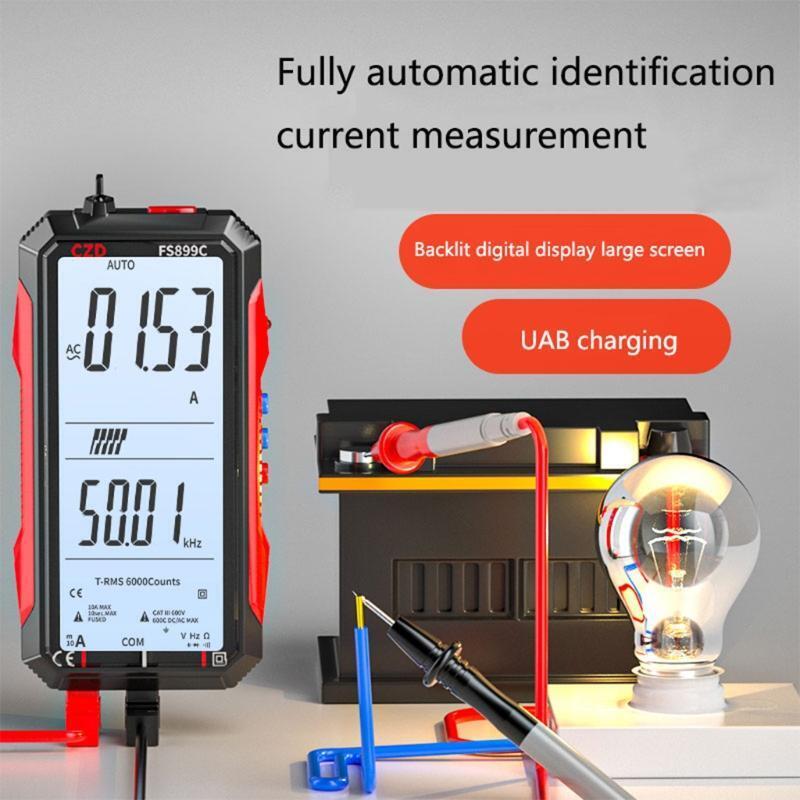 Multimeter with Large Screen 6000 Counts Voltmeter/Ohmmeter/Capacitance Temp