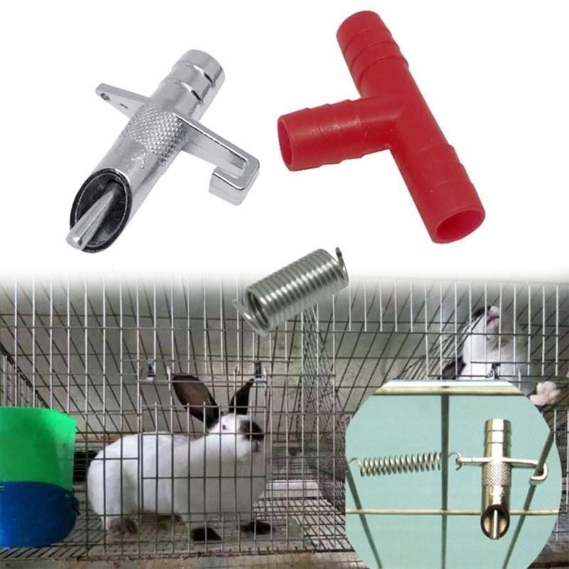 10Pcs Automatic Rabbit Nipple Water Drinker Feeder Waterer for Pet Rodents Bunny