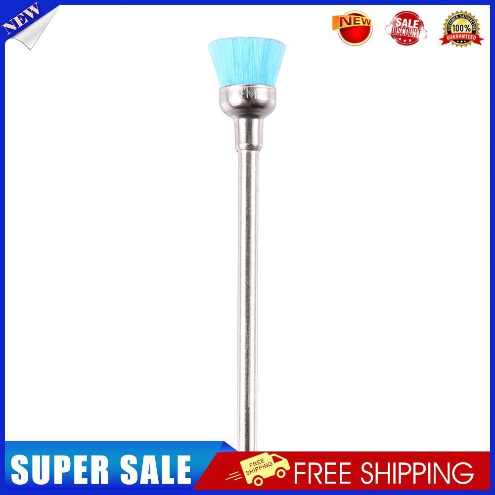 Nylon Nail Drill Clean Brush Bit Electric Manicure Polishing Files (Blue)