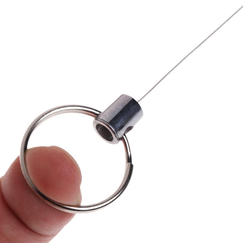 Fishing Zinger Retractor Key Ring Reel Holder Retractable Steel Cable Full Metal