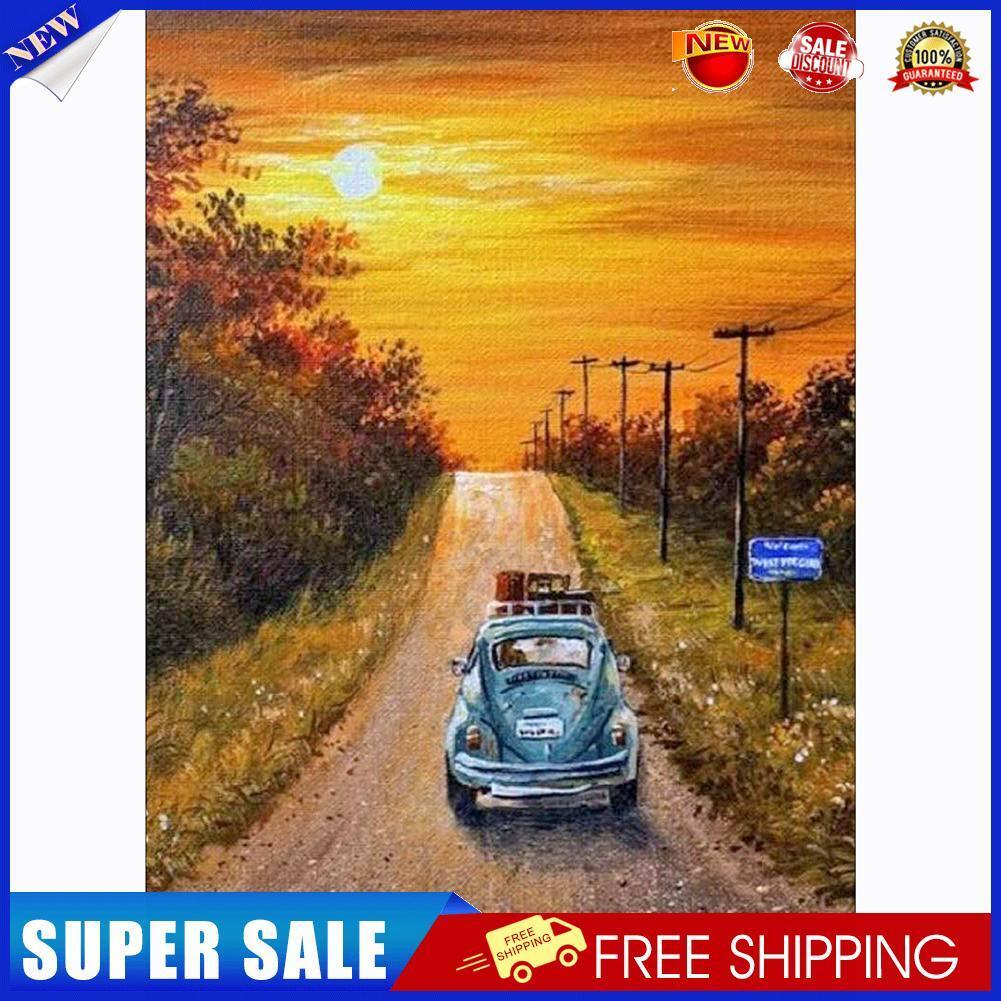 Driving Car 5D Diamond Painting Full Round Drill DIY Embroidery Set Decor