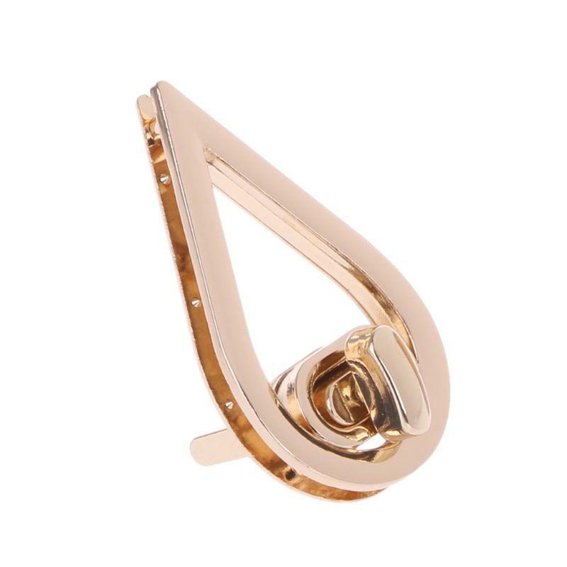 Water Drop Shape Clasp Turn Lock Twist Locks DIY Leather Handbag Bag Hardware