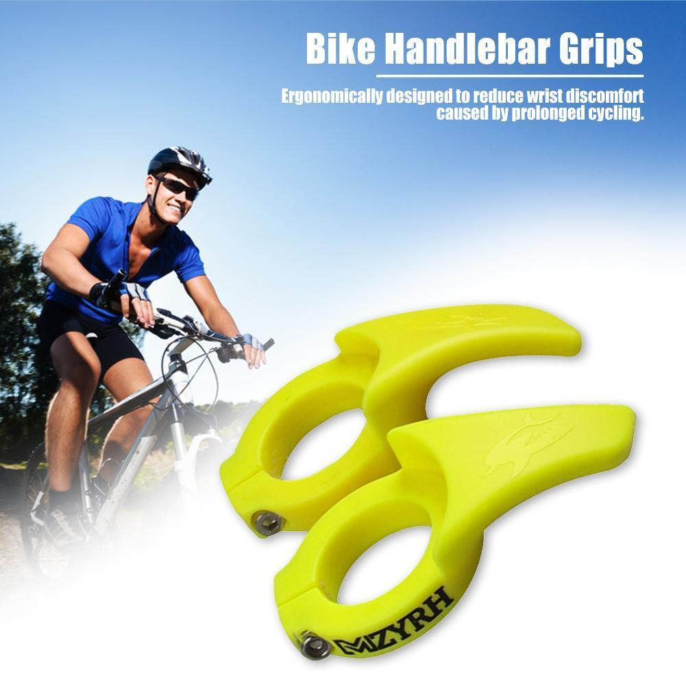 1 Pair Nylon Bike Handlebar Grips Bicycle Cycling Handle Bar End (Yellow)