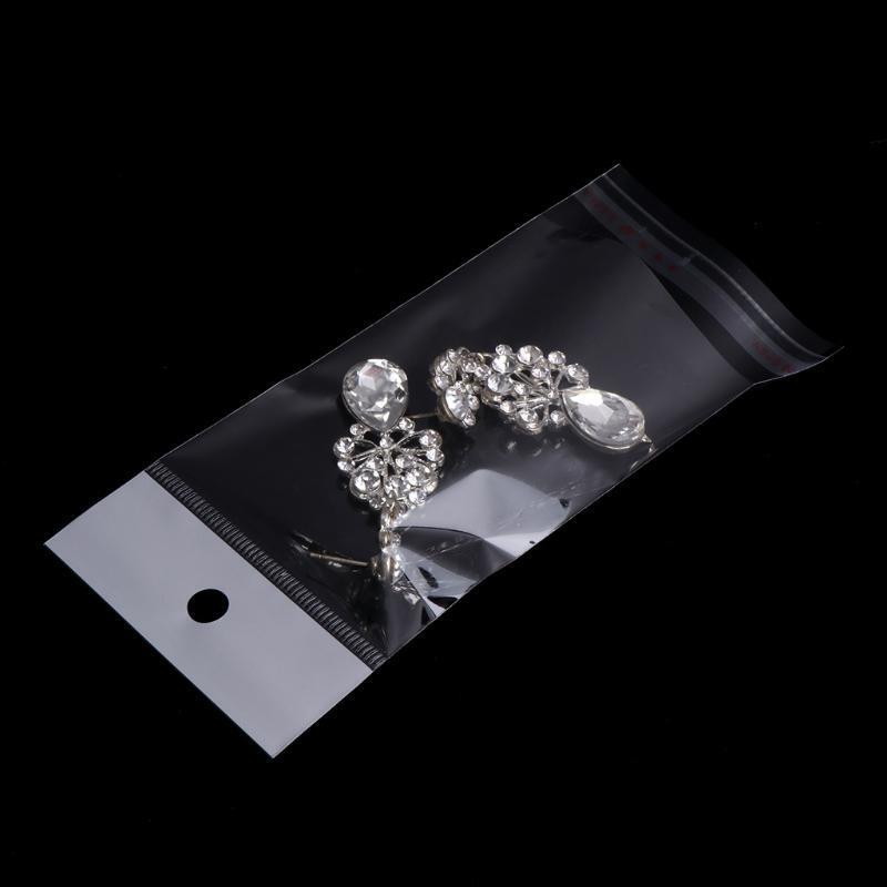 100Pieces Self Sealing Cellophane Bags Adhesive Seal Plastic Resealable Bags