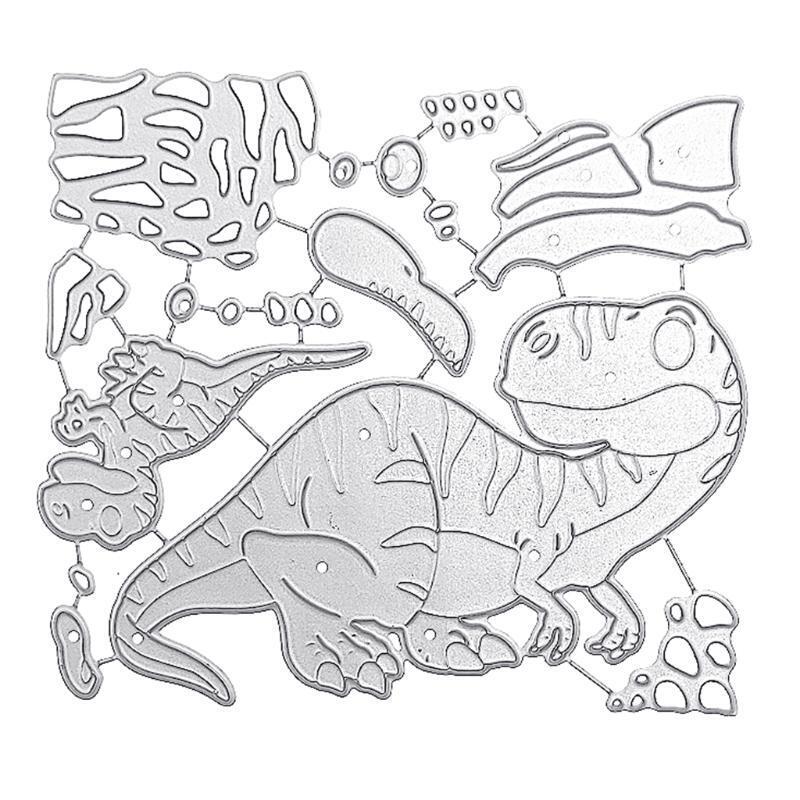 Dinosaurs Embossing Stencil DIY Printing Steel Mould Scrapbook for Album Paper