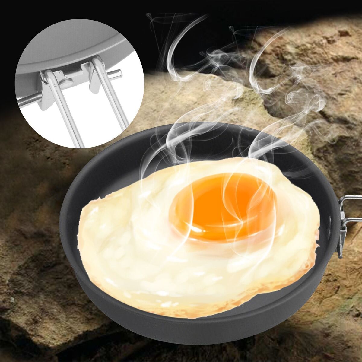Utensils Ultralight Grill Non-Stick Frying Pan Titanium Fry Pan Camping Frypan