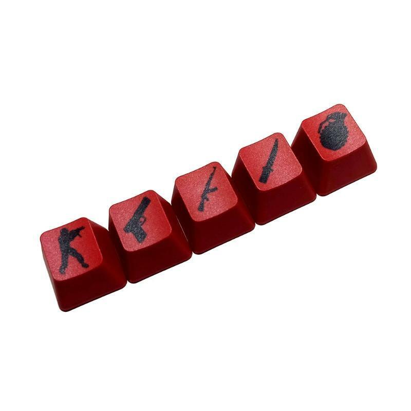 5pcs Creative Keycaps for Mechanical Keyboards OEM Profile PBT Dye-sub Keycap R4