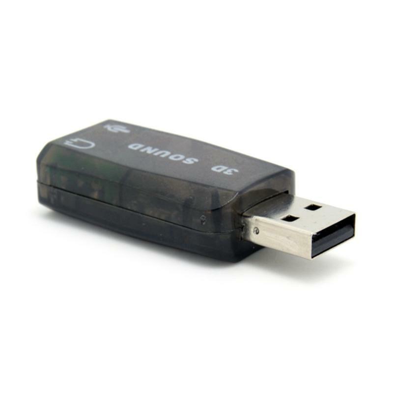 USB Audio Adapter CM108Chip USB to 3.5mm Microphone Jack 5.1Channel Direct Sound