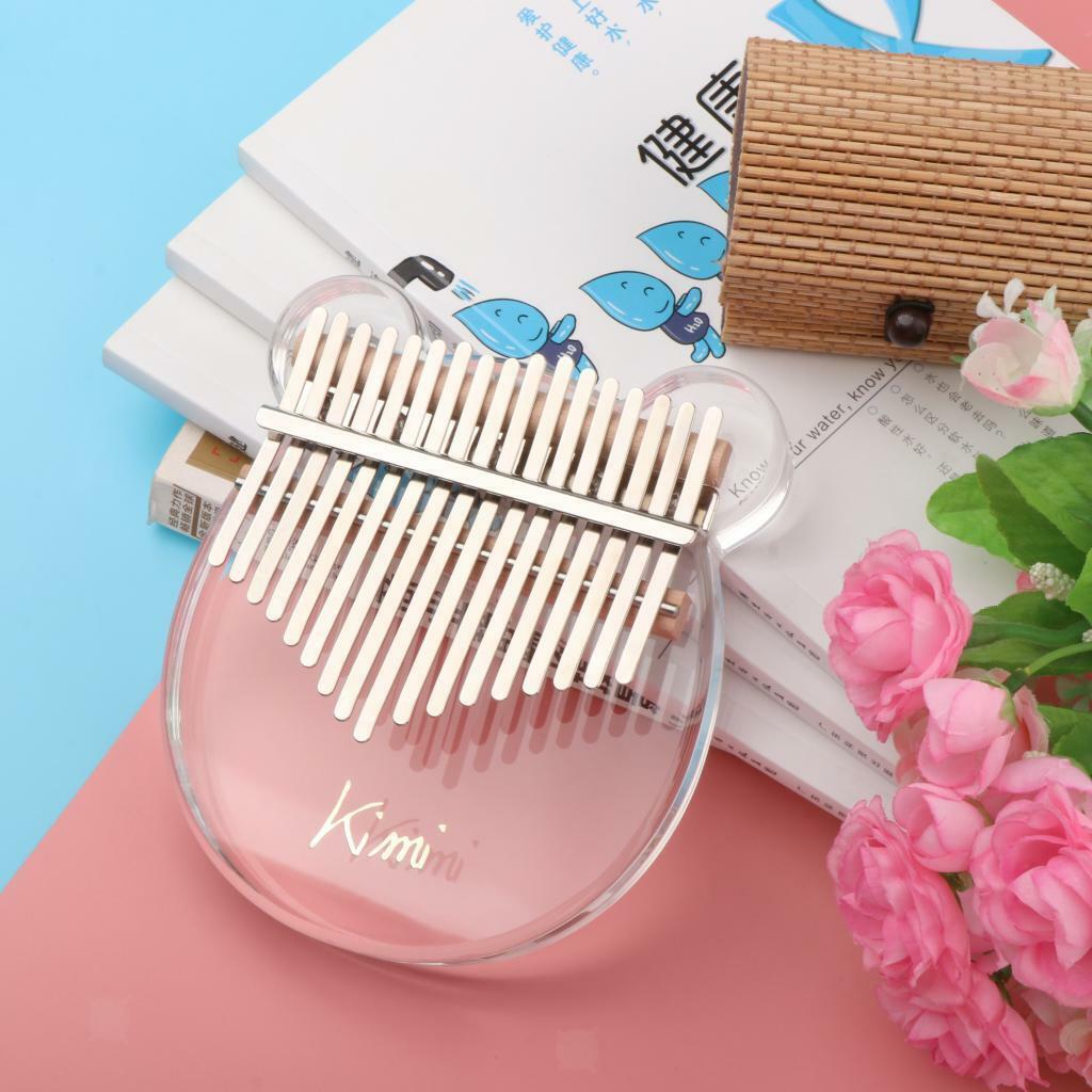 Clear Musical Instrument 17 Keys  Piano Mbira with  Hammer