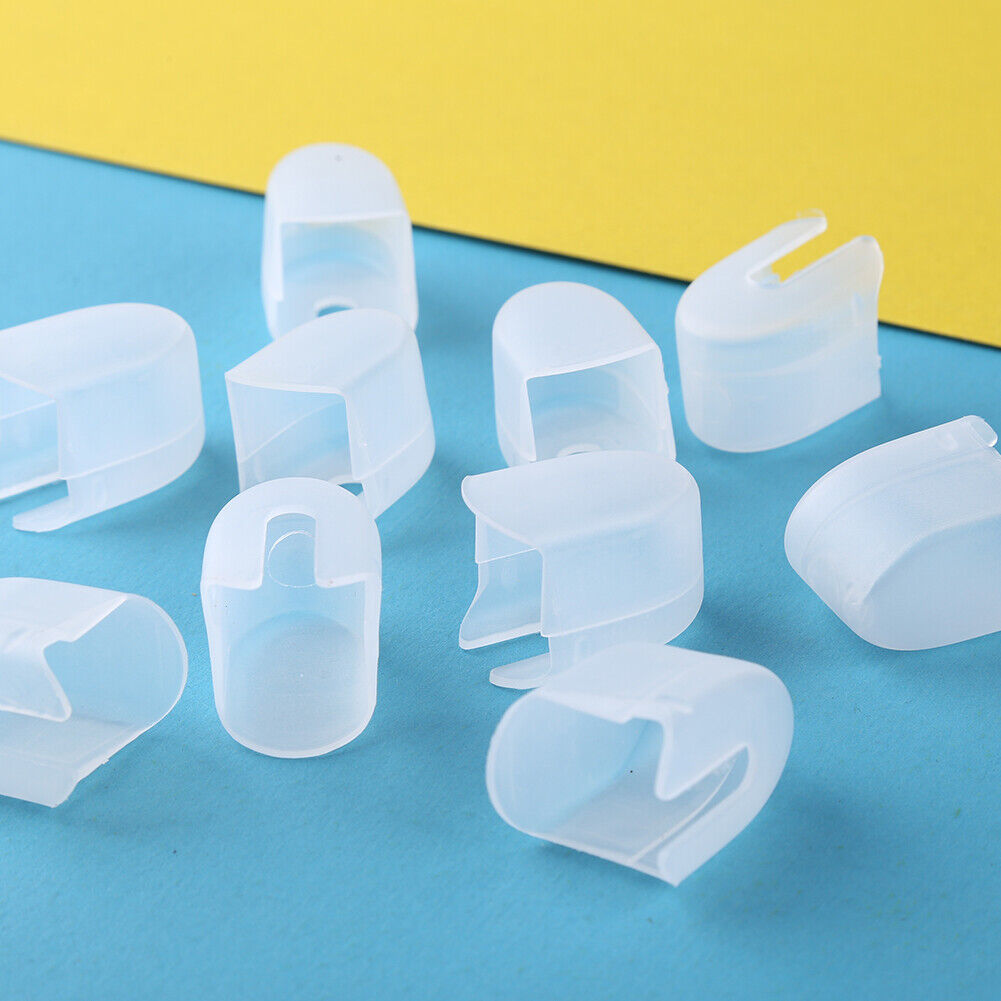 10pcs Plastic Ink Blending Brush Cap Painting Flat Brushes Head Cover Caps