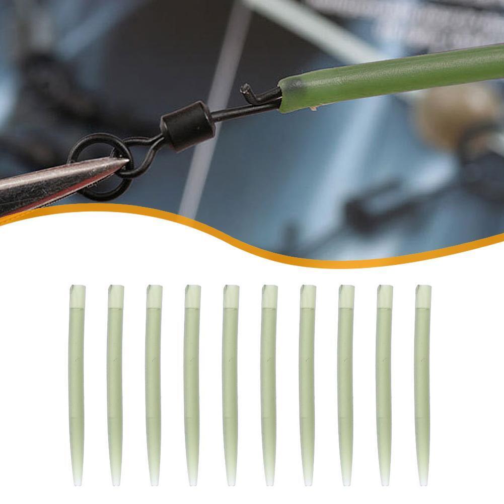 50pcs/bag Durable Rubber Tip Tube Anti Wrap Sleeve Connect with Fish Hook