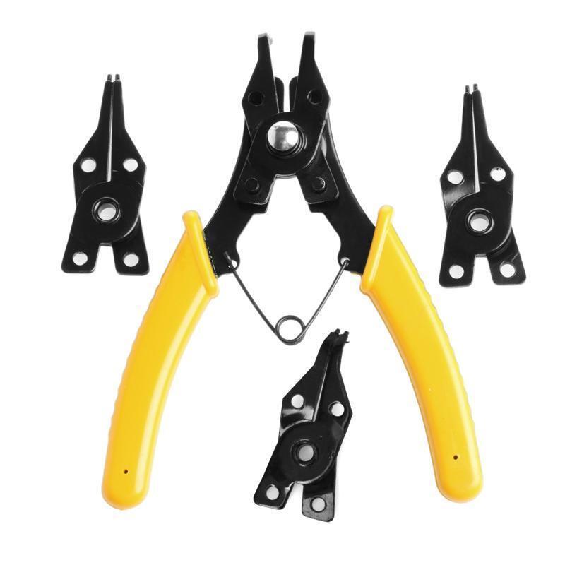 4-in-1 Snap Ring Pliers Plier Hand Tool Set Circlip Combination Retaining Clip