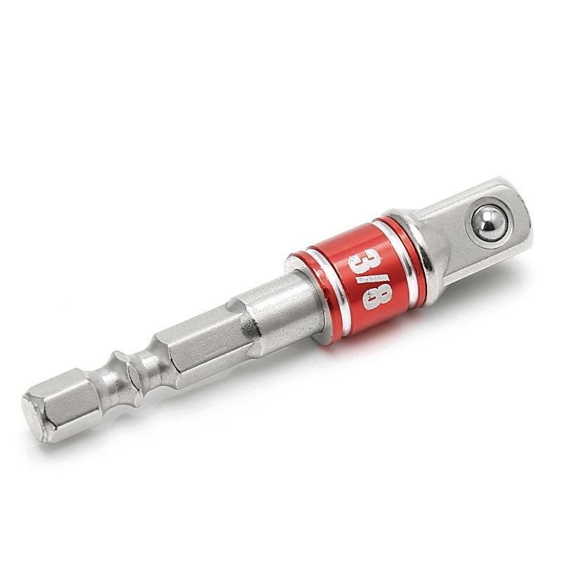 3 Pcs Power Screwdriver Driver Socket Bit Adapter Drill 1/4" 3/8" 1/2" Hex Shank