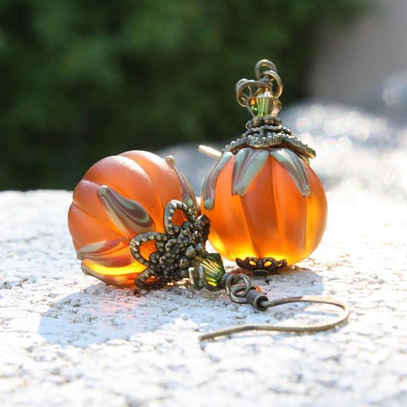 Halloween Fancy Dress Pumpkin Halloween Earrings Christmas Party Jewelry Girls