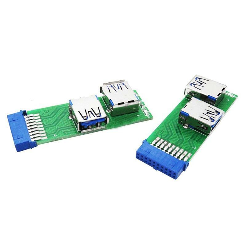 Dual Port USB 3.0 A Type to Motherboard Mainboard Internal 20pin Header Adapter