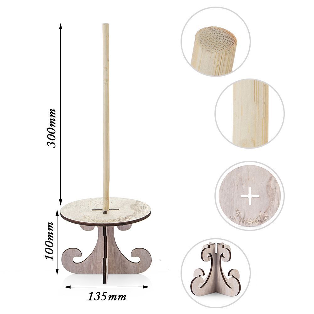 Kids Favor Wooden Storage Racks Doughnut Rack Donut Wall Stand Donut Holds