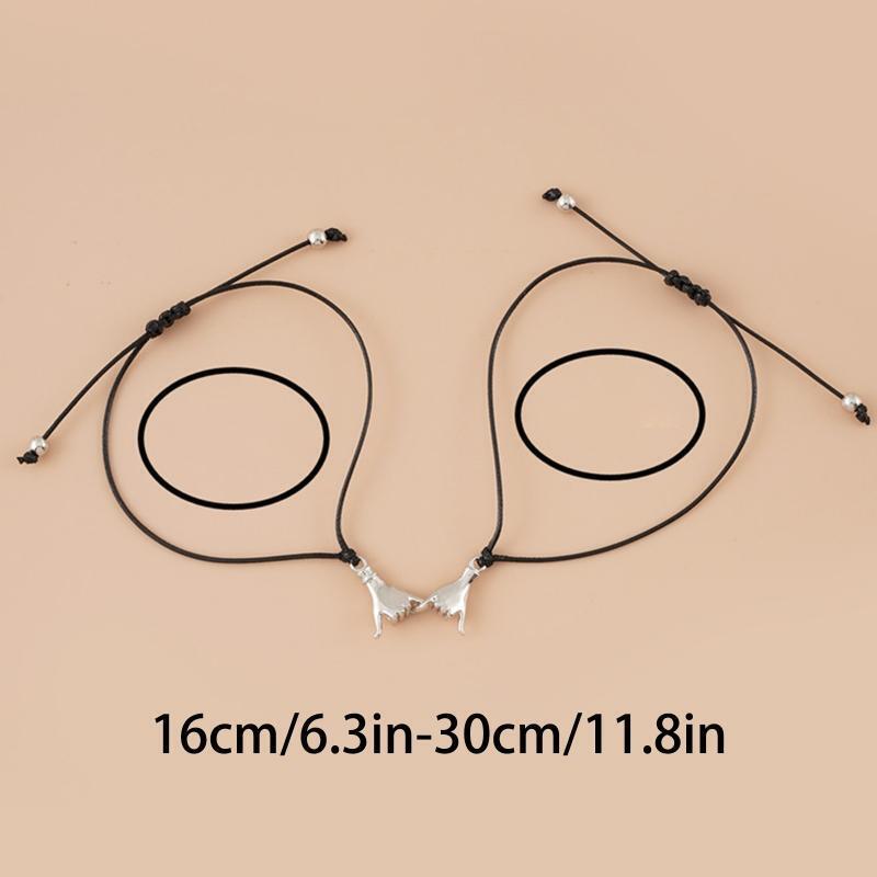 2 Pieces/set Matching Bracelets for Couples Pinky Gesture Bracelets  Boyfriend