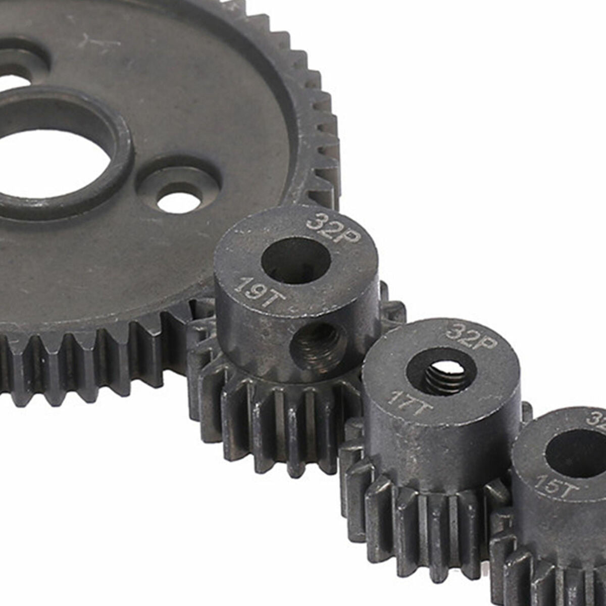 Hard Steel 54T 32P Spur Motor & 15T/17T/19T Motor Pinions Fit for Slash 4x4