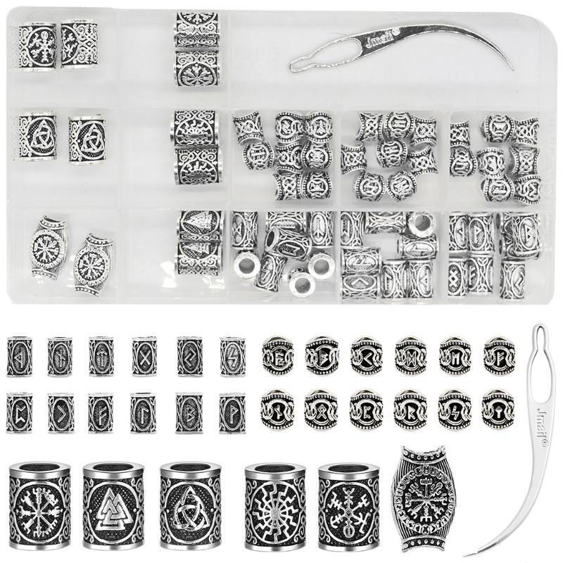 Men Diy Beads Bearded Dragon Ring Irish Beard Beads Hair Accessories